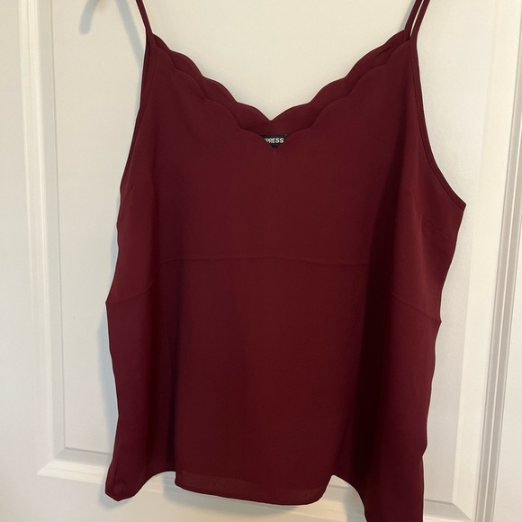 Express Tops - Express Burgundy Camisole Top with Spaghetti Straps NWOT